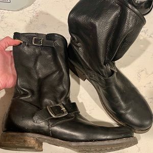 Size 10 Frye veronica mid calf moto boots
